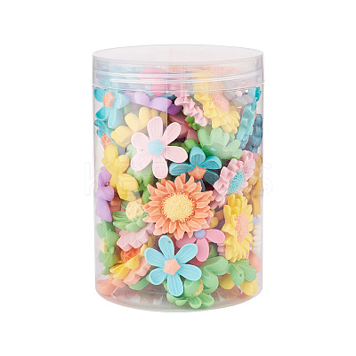 200Pcs 10 Style Opaque Resin Cabochons RESI-CD0001-09-1
