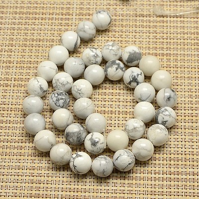 Natural Howlite Beads Strands G-I107-10mm-1