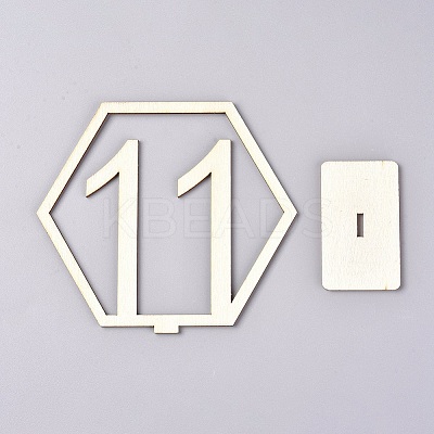 Wood Table Numbers Cards AJEW-WH0021-29B-1