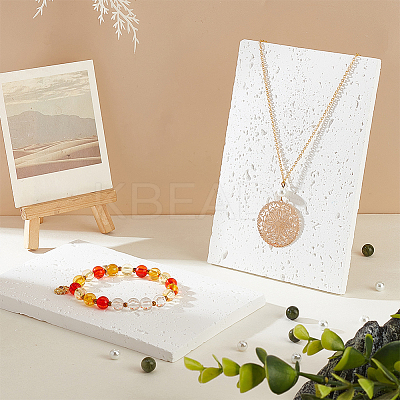 Gesso Jewelry Display Plate DJEW-WH0015-98A-1