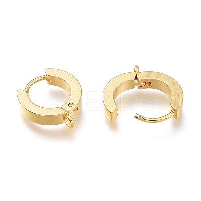201 Stainless Steel Huggie Hoop Earrings Findings STAS-A167-01A-G-1