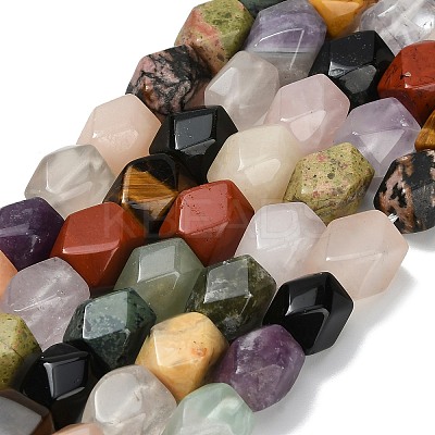 Natural Mixed Gemstone Beads Strands G-C220-B01-9x11mm-1