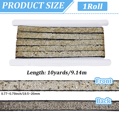 10 Yards Polyester Paillette Ribbon OCOR-CY0004-70C-1