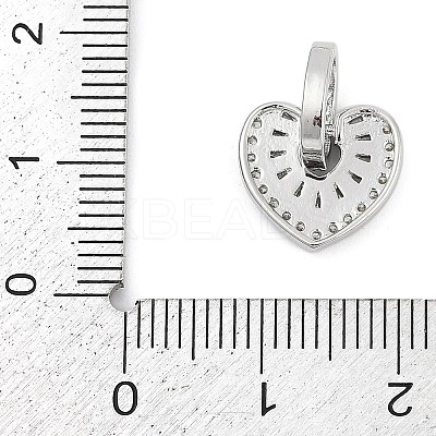 Brass Micro Pave Clear Cubic Zirconia Pendants KK-G522-53P-01-1