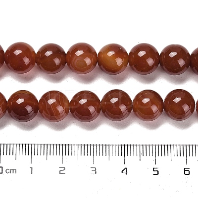 Natural Striped Agate/Banded Agate Beads Strands G-B079-A05-03A-1