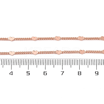 Brass Curb Chains Necklaces for Women NJEW-D302-07RG-1
