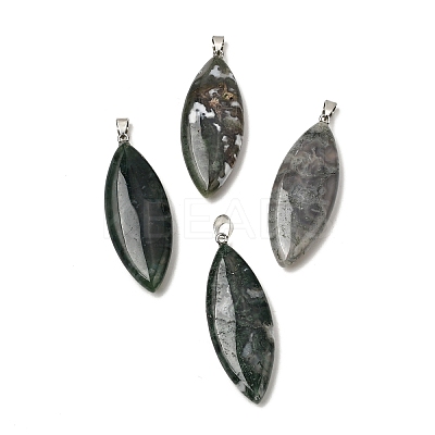 Natural Moss Agate Big Pendants G-F820-06E-1
