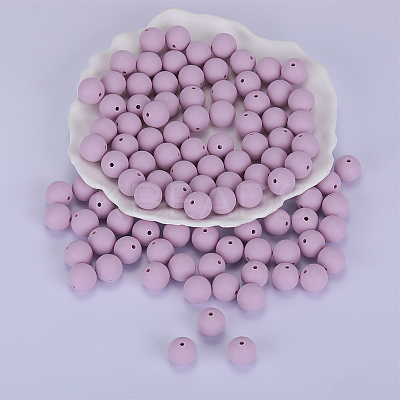 Round Silicone Focal Beads SI-JX0046A-136-1