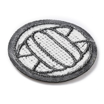 Sports Ball Theme Computerized Towel Fabric Embroidery Iron on Cloth Patches PATC-WH0007-23E-1