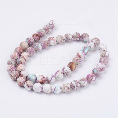 Natural Imperial Jasper Beads Strands X-G-E358-8m-01-1