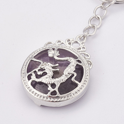 Natural Amethyst Keychain KEYC-P041-C019-1