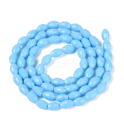 Opaque Solid Color Glass Beads Strands GLAA-N071-01A-C07-1