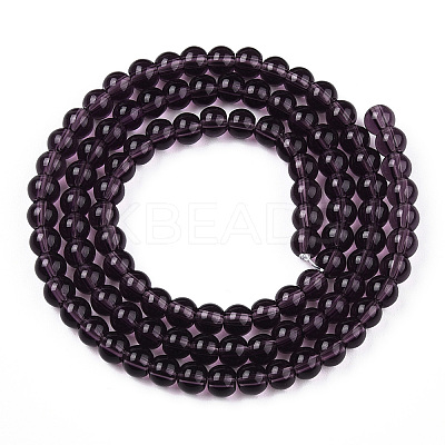 Transparent Glass Beads Strands GLAA-T032-T4mm-03-1