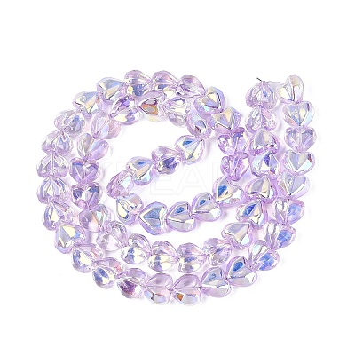 Electroplate Transparent Glass Beads Strands EGLA-N056-01A-06-1