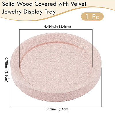 Solid Wood Covered with Velvet Jewelry Display Trays for Earrings Rings Necklaces Bracelets AJEW-WH20075-003A-1