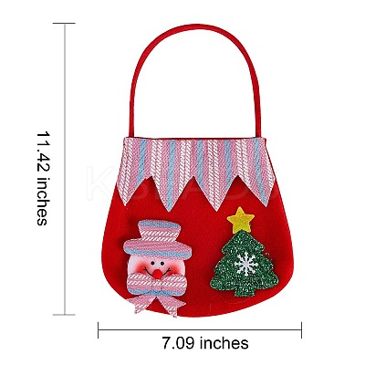 7Pcs 7 Style Christmas Non-woven Fabrics Candy Bags Decorations ABAG-SZ0001-16-1