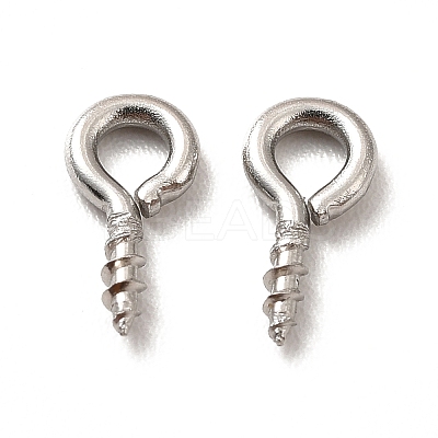 Non-Tarnish 304 Stainless Steel Screw Eye Pin Peg Bails X-STAS-E044-07P-01-1
