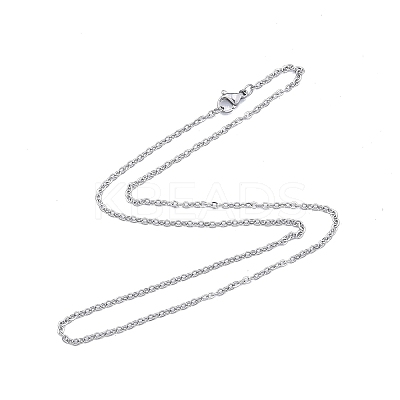 Non-Tarnish 304 Stainless Steel Cable Chains Necklace for Men Women LS-NJEW-N050-A02-S20-1
