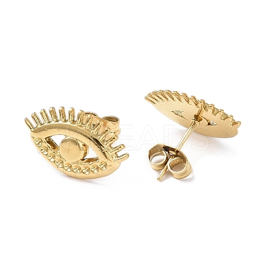 Ion Plating(IP) 304 Stainless Steel Eye Stud Earring Findings EJEW-I285-07G-1