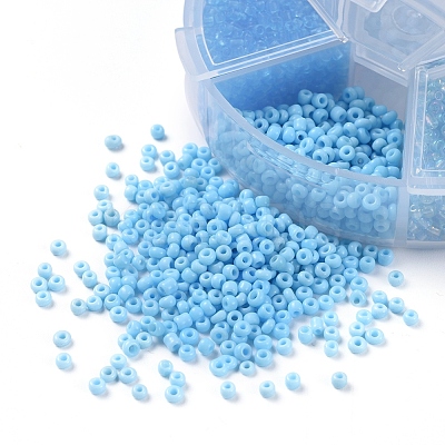 6 Colors 12/0 Glass Seed Beads SEED-X0052-03B-2mm-1