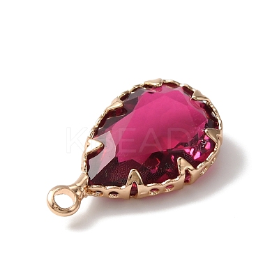 Faceted Glass Pendants LS-GLAA-WH0031-54Q-1