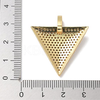 Rack Plating Brass Micro Pave Cubic Zirconia Pendants KK-L224-039G-1
