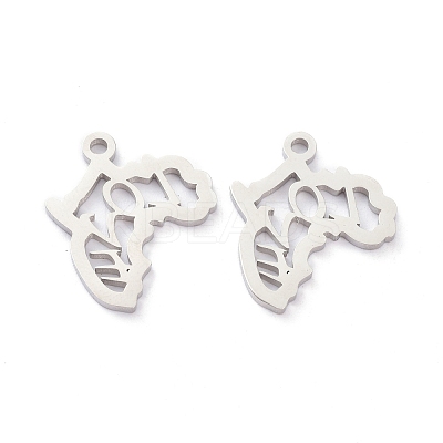 Non-Tarnish 304 Stainless Steel Pendants STAS-D007-03S-1