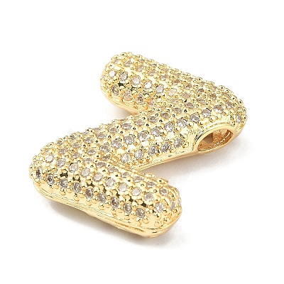 Rack Plating Brass Micro Pave Cubic Zirconia Pendants KK-Q790-01Z-G-1