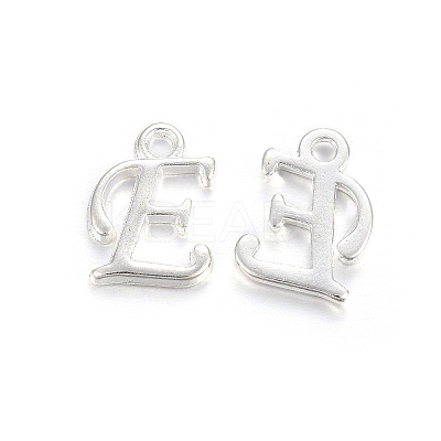 Silver Color Plated Alloy Letter Pendants LS-PALLOY-J718-01S-E-1