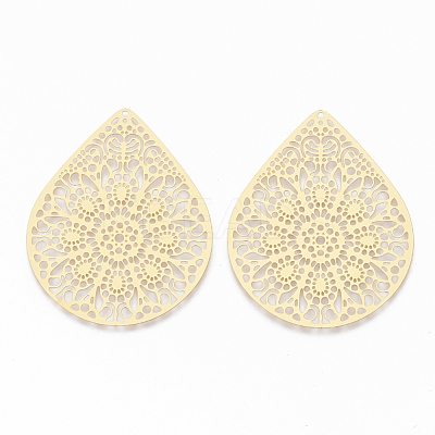 304 Stainless Steel Filigree Joiners X-STAS-S079-110-1