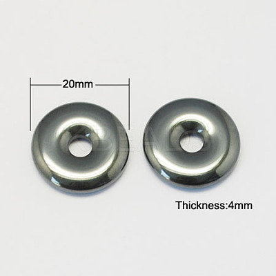 Non-magnetic Synthetic Hematite Pendants G-S077-20mm-1