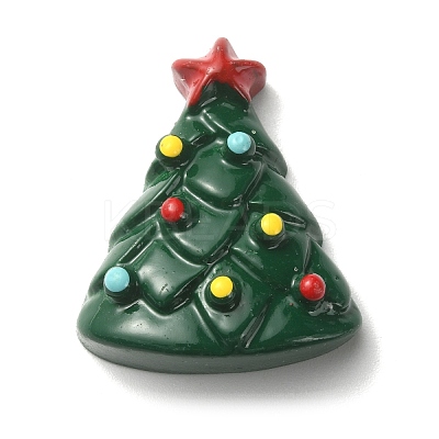Christmas Theme Opaque Resin Cabochons LS-RESI-WH0029-33C-1