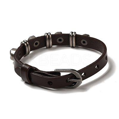 Alloy Skull Rivets Bracelet BJEW-C037-03B-1