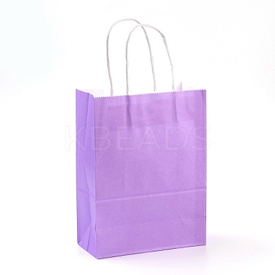 Pure Color Kraft Paper Bags AJEW-G020-C-09-1
