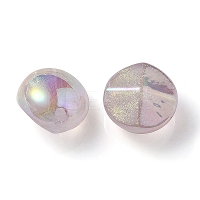 UV Plating Luminous Transparent Acrylic Beads OACR-P010-05C-1