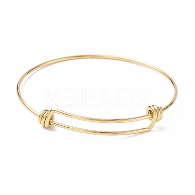 Ion Plating(IP) Adjustable 304 Stainless Steel Bangles Making MAK-F286-01G-1