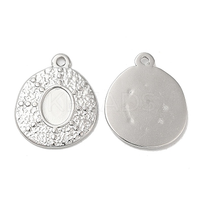 Non-Tarnish 304 Stainless Steel Pendant Cabochon Settings STAS-L020-025P-1