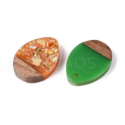 Opaque Resin and Walnut Wood Pendants RESI-T060-03M-1