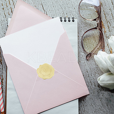 12 Sheets 2 Colors Paper Adhesive Flower Wax Seal Stickers STIC-CP0001-12-1