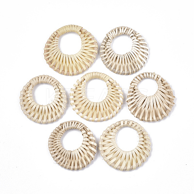 Handmade Reed Cane/Rattan Woven Pendants X-WOVE-T006-060B-1