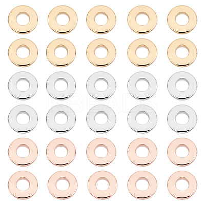 60Pcs 3 Colors 201 Stainless Steel Linking Rings STAS-UN0036-94-1