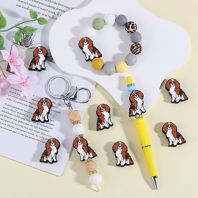 10Pcs Food Grade Eco-Friendly Silicone Focal Beads SIL-SZ0001-89A-1