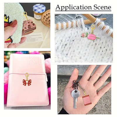12Pcs 12 Styles Valentine's Day Heart Alloy Enamel Pendant Decorations HJEW-FS00078-01-1