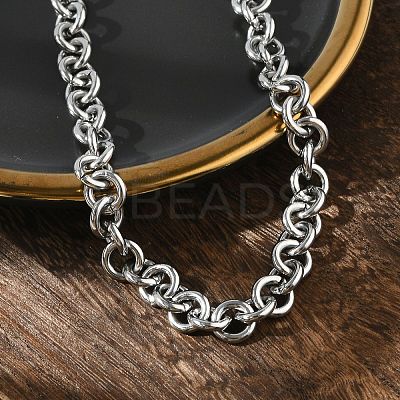 Non-Tarnish 304 Stainless Steel Rolo Chains Necklaces LS-NJEW-F297-02P-1