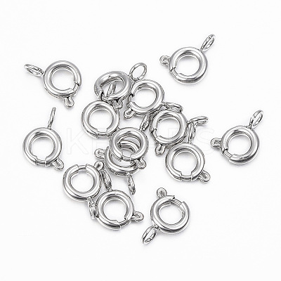 Tarnish Resistant 304 Stainless Steel Smooth Surface Spring Ring Clasps LS-X-STAS-H396-B-02P-1