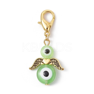 Ecil Eye Angel Resin Pendant Decorations HJEW-JM01514-1
