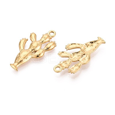 304 Stainless Steel Cactus Pendants STAS-T067-47G-1