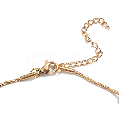 Ion Plating(IP) Stainless Steel Round Snake Chain Anklets AJEW-G024-13G-1