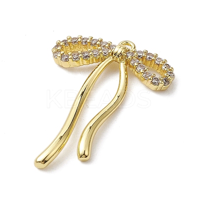 Rack Plating Brass Micro Pave Clear Cubic Zirconia Pendants LS-KK-H463-12G-1