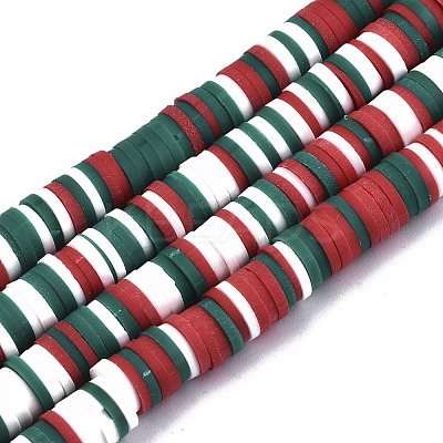 Handmade Polymer Clay Beads Strands CLAY-TAC0001-07B-1